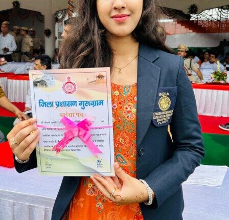 International ice skater Gauri Rai was honored
