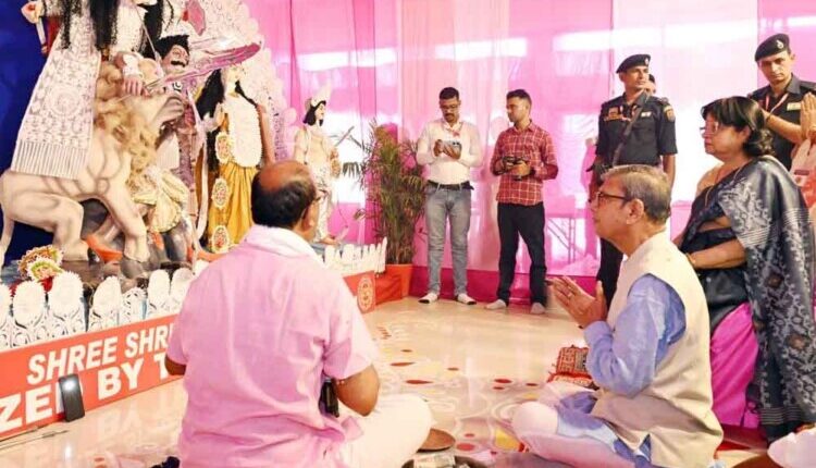 Governor Professor Asim Kumar Ghosh inaugurated the Durga Puja celebrations at Sector-20 Community Centre.