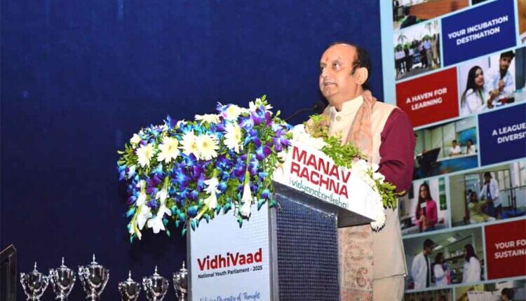At the Youth Parliament of Manav Rachna University, Dr. Trivedi inspired the youth towards justice-oriented reform of the laws of India.