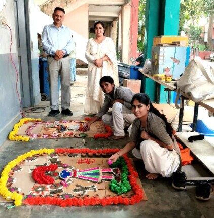 On the eve of Haryana Day, the school organised a colourful painting competition.