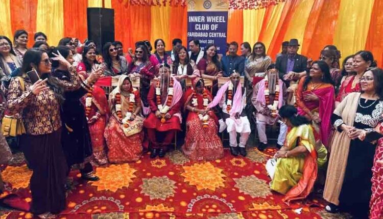 Inner Wheel Club Faridabad Central organized a mass wedding ceremony for visually impaired couples.