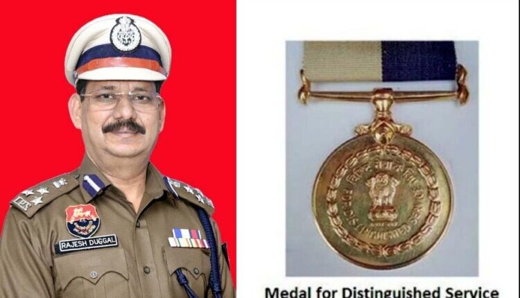 Joint Commissioner of Police Rajesh Duggal awarded the President's Medal