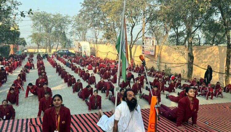 The AYUSH department's effort towards health awareness: Yoga sessions organized in schools.