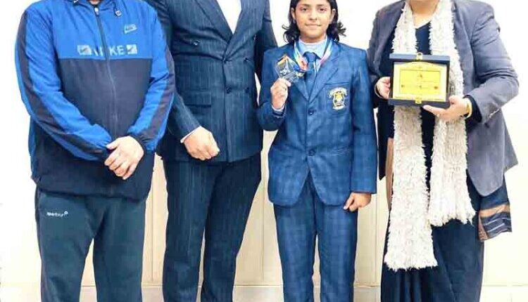 Pari Gaur, a student of Balaji Public School, won a silver medal in an international competition, defeating a player from Nepal.