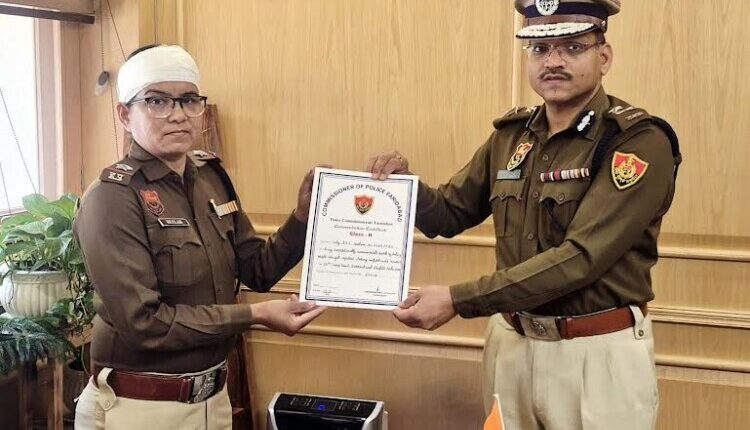 Policemen injured in Surajkund fair accident honored
