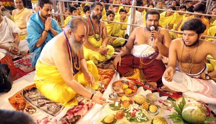 The five-day Brahmotsav at Sri Lakshmi Narayan Divyadham started with Sri Sudarshan Nrishimha Maha Yagna