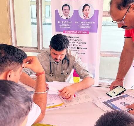 150 people got themselves examined in the free health check-up camp organised by Accord Hospital.