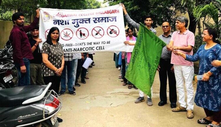 Drug de-addiction rally organised at Aggarwal College, Ballabhgarh