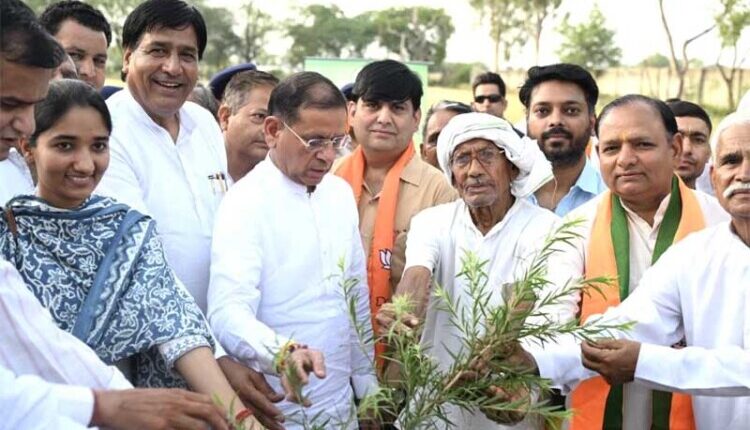 Minister Rajesh Nagar undertook a tour of the *Mandal* to mark the completion of 12 years of the Modi government.