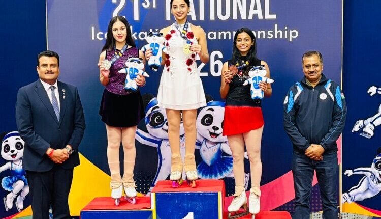 Gauri Rai wins silver medal at the 21st National Ice Skating Championship, brings glory to Haryana.