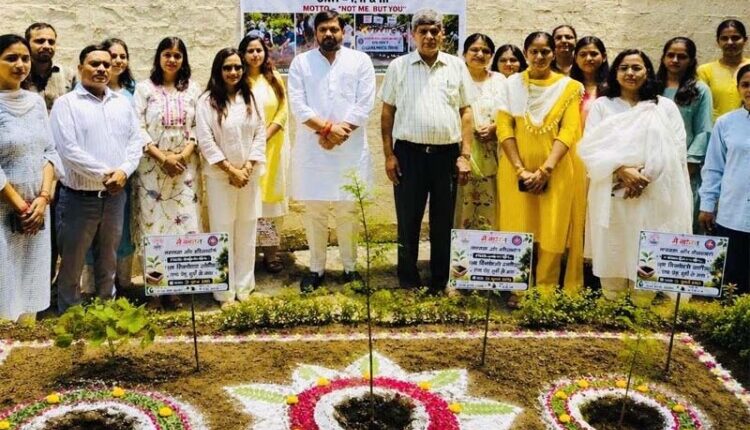 NSS unit conducts a massive tree plantation drive under the nationwide 'Ek Ped Maa Ke Naam' campaign.
