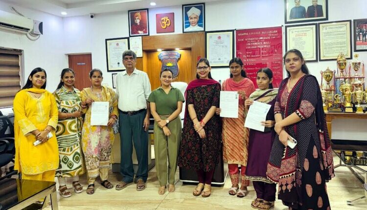 Three girl students of Aggarwal College brought laurels to the college by passing the NET exam.