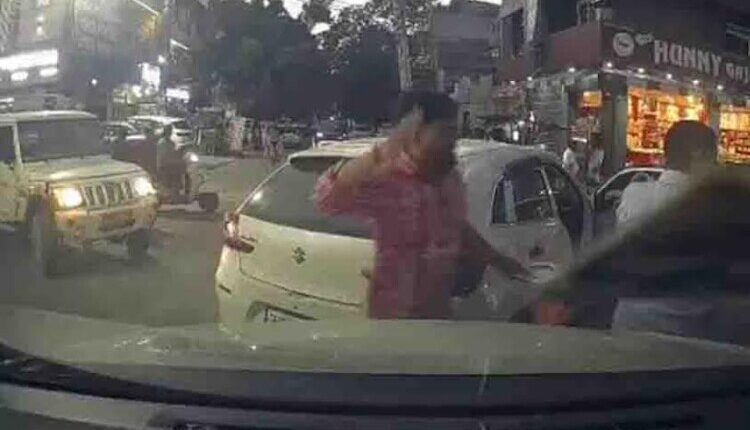 Cab driver assaulted after honking and a minor car collision; incident captured on dashcam.