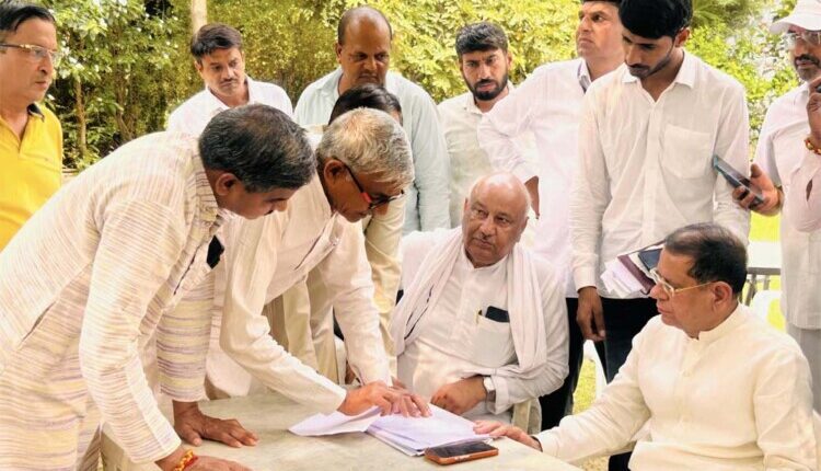 A weekly open-house meeting was held on Sunday at the residence of Haryana government minister Rajesh Nagar.
